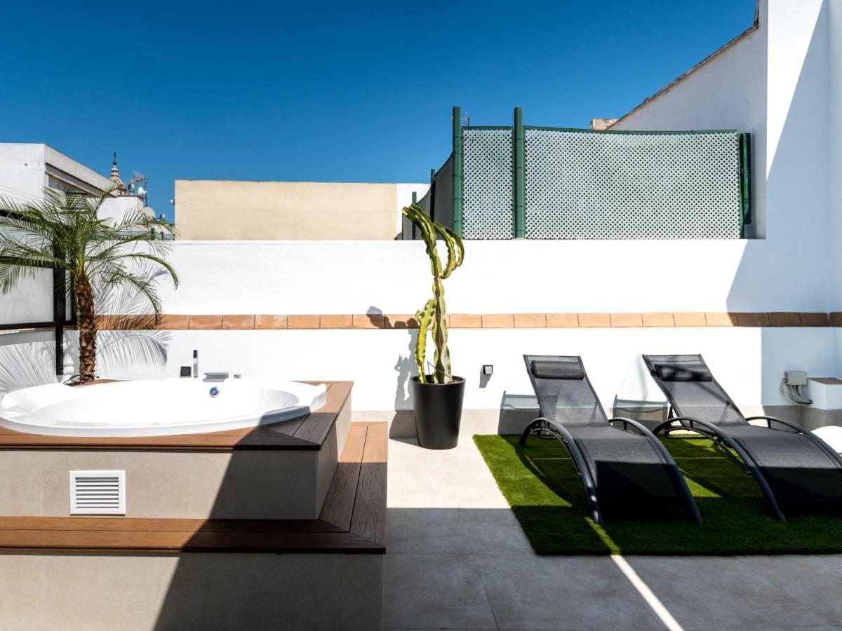 Pj Terraza Privada Banera Exterior Junto Catedral Lägenhet Sevilla Exteriör bild